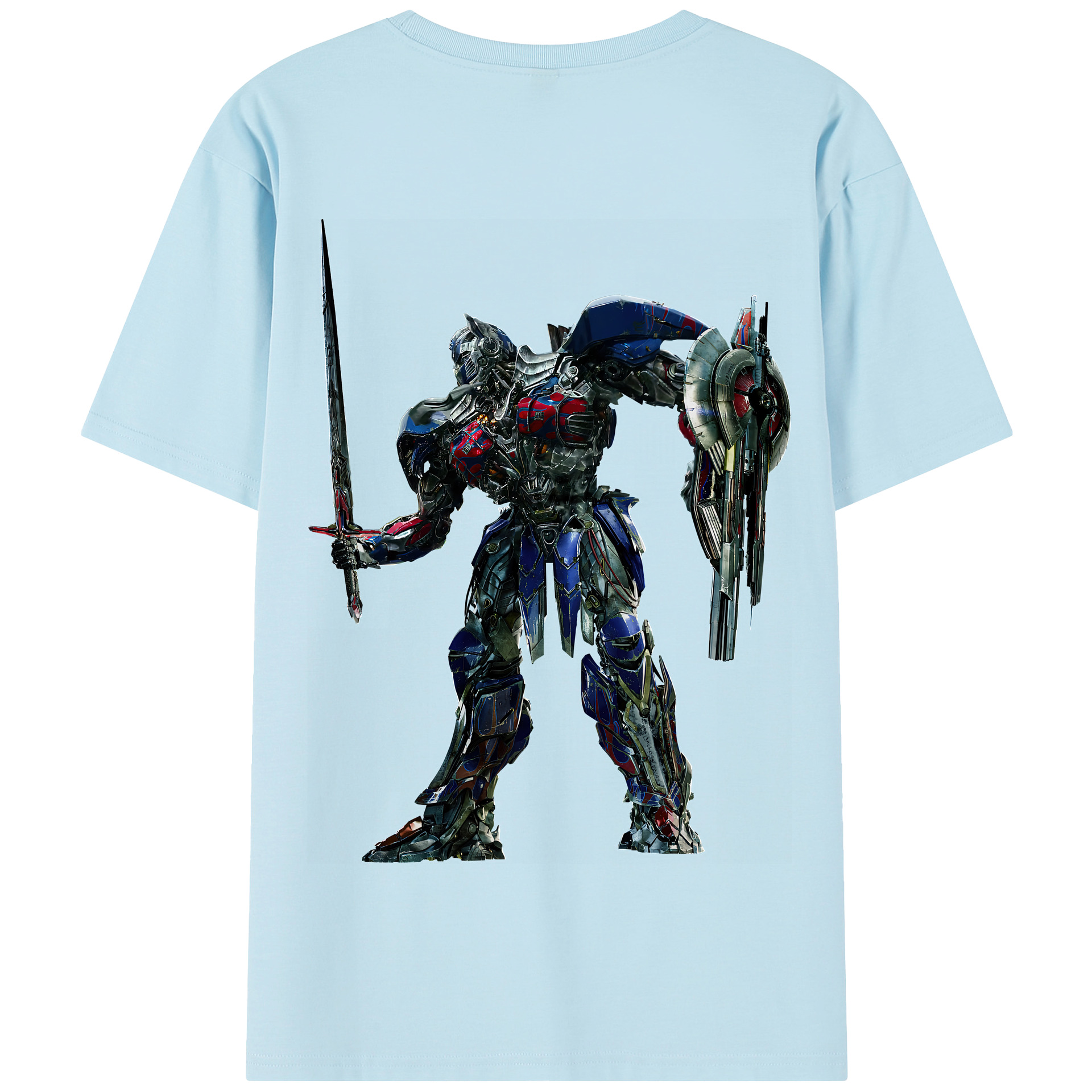 （画像用） Transformers トランスフォーマー 綿100％半袖Tシャツ（背面プリント）